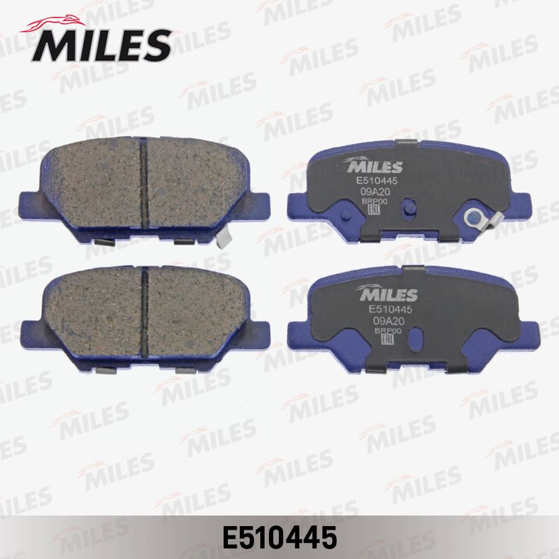 Комплект тормозных колодок, дисковый тормоз MILES E510445