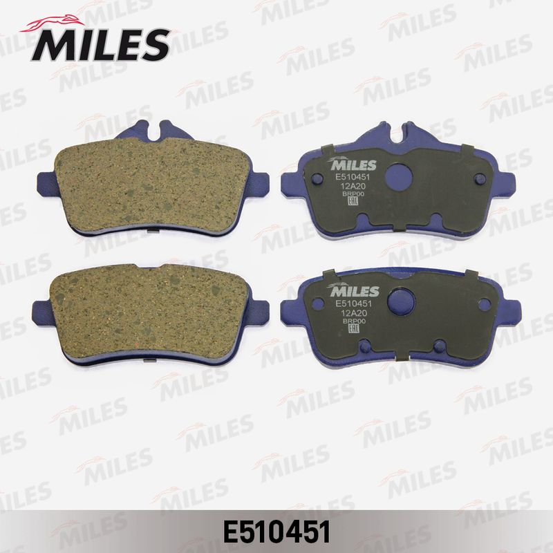 Комплект тормозных колодок, дисковый тормоз MILES E510451
