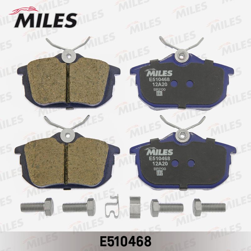 Комплект тормозных колодок, дисковый тормоз MILES E510468