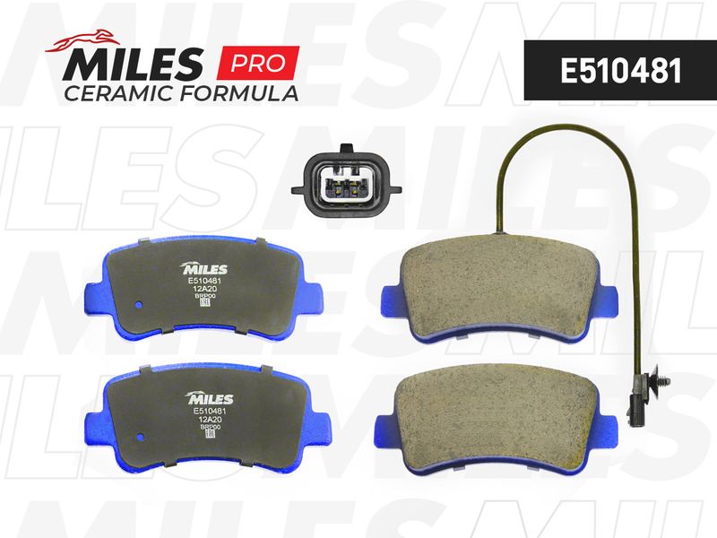 Комплект тормозных колодок, дисковый тормоз MILES E510481