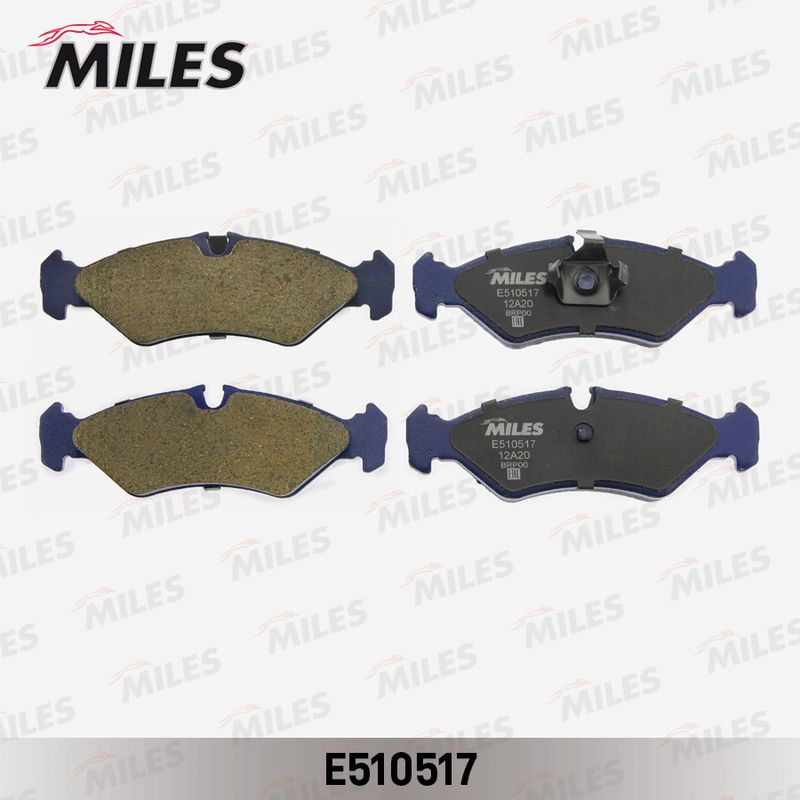 Комплект тормозных колодок, дисковый тормоз MILES E510517
