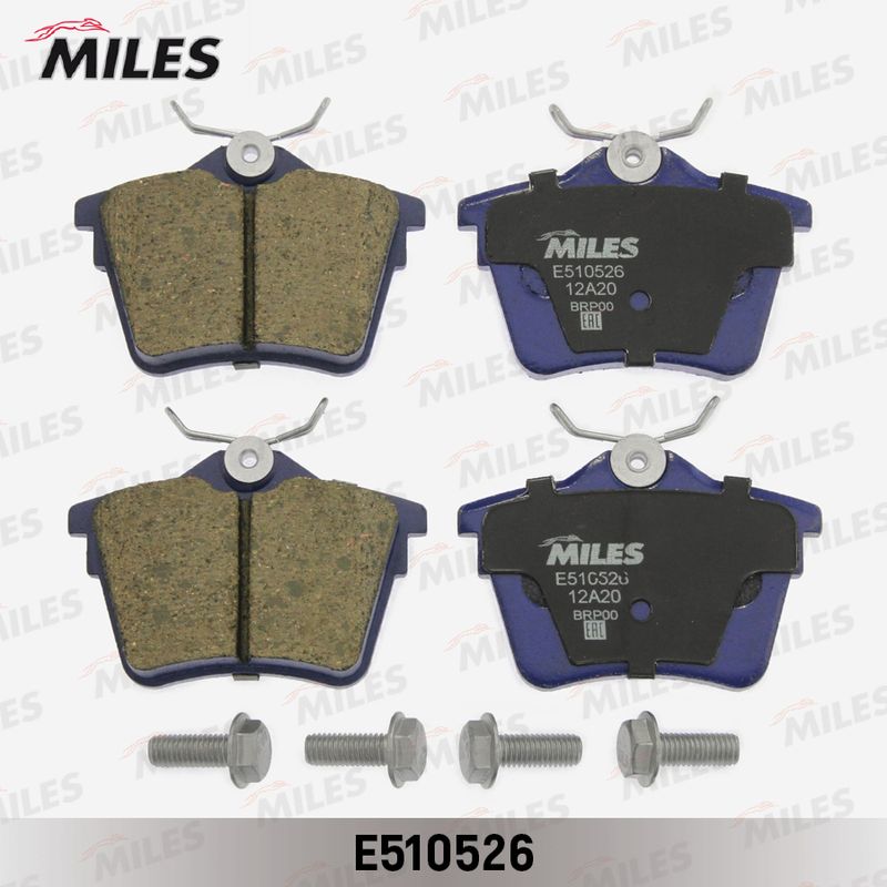 Комплект тормозных колодок, дисковый тормоз MILES E510526