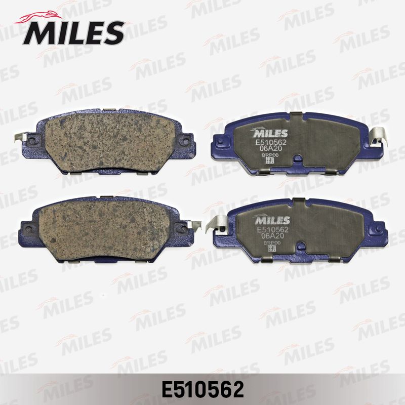 Комплект тормозных колодок, дисковый тормоз MILES E510562