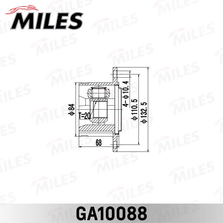 Шарнирный комплект, приводной вал MILES GA10088