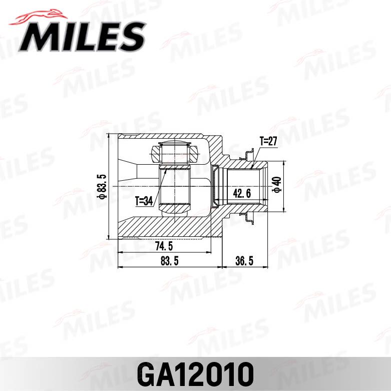 Шарнирный комплект, приводной вал MILES GA12010