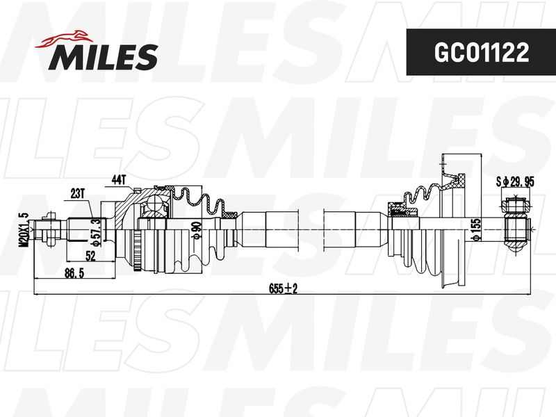 Приводной вал MILES GC01122