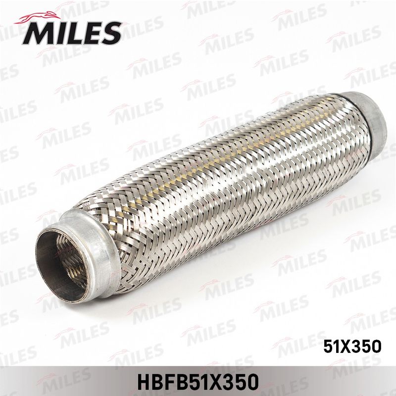 Гофрированная труба, выхлопная система MILES HBFB51X350