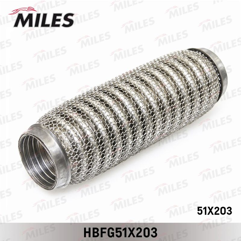 Гофрированная труба, выхлопная система MILES HBFG51X203