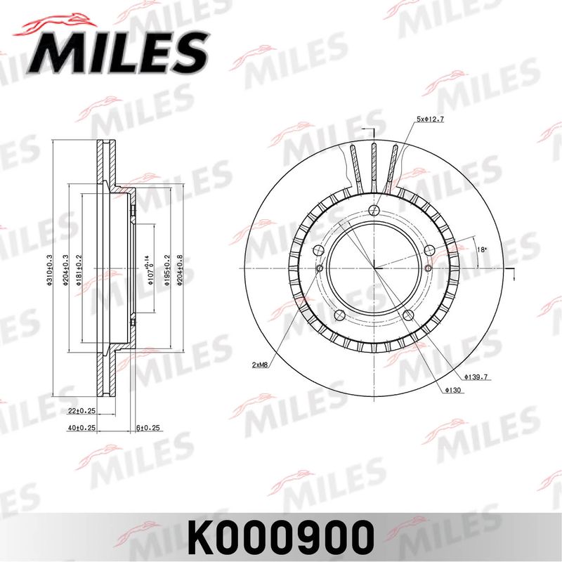 Тормозной диск MILES K000900