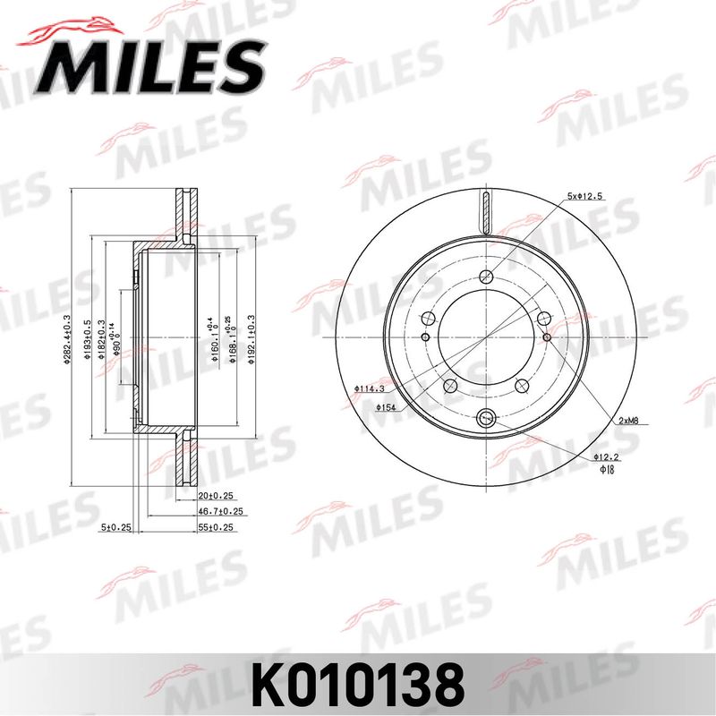 Тормозной диск MILES K010138