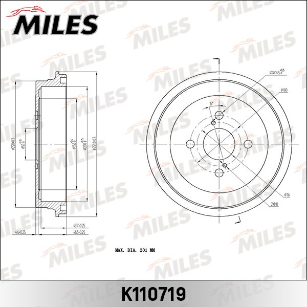 Тормозной барабан MILES K110719
