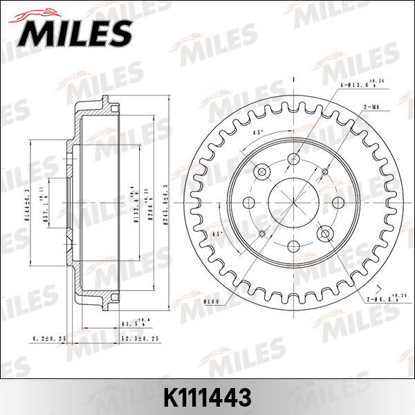 Тормозной барабан MILES K111443
