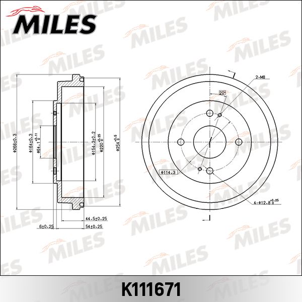 Тормозной барабан MILES K111671