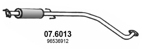 Средний глушитель выхлопных газов ASSO 076013