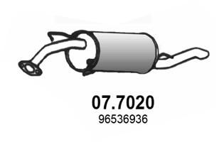 Глушитель выхлопных газов конечный ASSO 077020