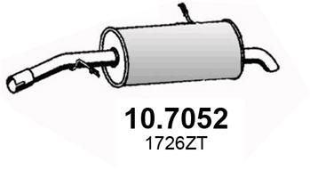 Глушитель выхлопных газов конечный ASSO 107052