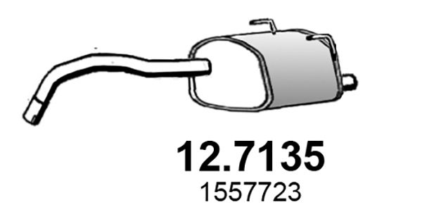 Глушитель выхлопных газов конечный ASSO 127135