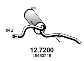 Глушитель выхлопных газов конечный ASSO 127200