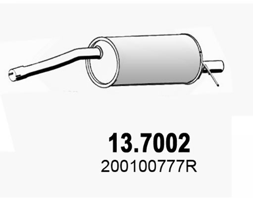 Глушитель выхлопных газов конечный ASSO 137002