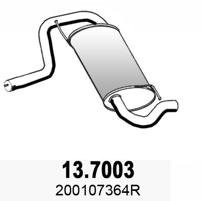 Глушитель выхлопных газов конечный ASSO 137003