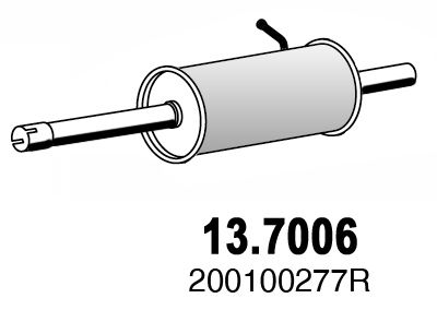 Глушитель выхлопных газов конечный ASSO 137006
