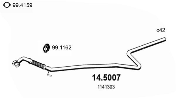 Труба выхлопного газа ASSO 145007