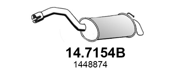 Глушитель выхлопных газов конечный ASSO 147154B