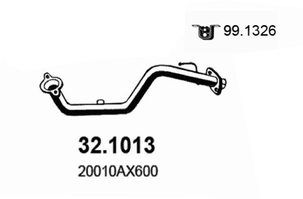 Труба выхлопного газа ASSO 321013