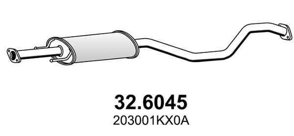 Средний глушитель выхлопных газов ASSO 326045