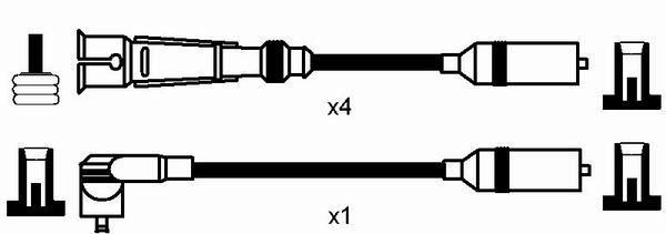 Комплект проводов зажигания NGK 0502