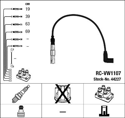 Комплект проводов зажигания NGK 44227