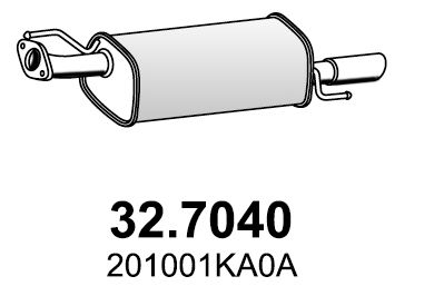 Глушитель выхлопных газов конечный ASSO 327040