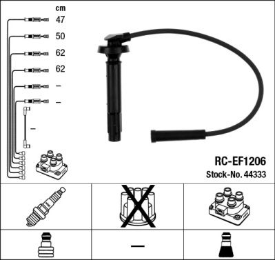 Комплект проводов зажигания NGK 44333