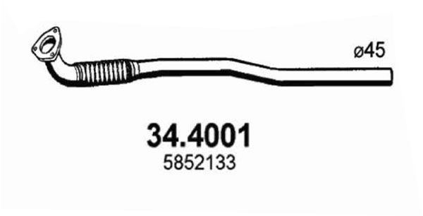 Труба выхлопного газа ASSO 344001