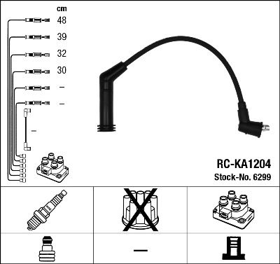 Комплект проводов зажигания NGK 6299