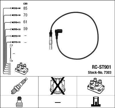 Комплект проводов зажигания NGK 7303