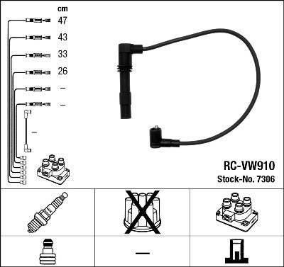 Комплект проводов зажигания NGK 7306