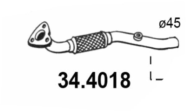 Труба выхлопного газа ASSO 344018