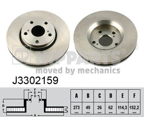 Тормозной диск NIPPARTS J3302159