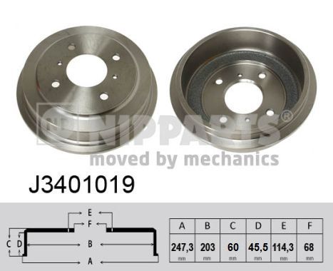 Тормозной барабан NIPPARTS J3401019