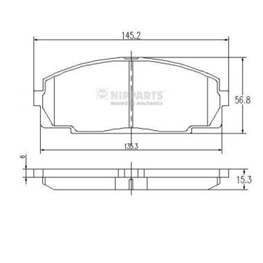 Комплект тормозных колодок, дисковый тормоз NIPPARTS J3602076
