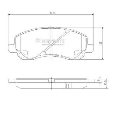 Комплект тормозных колодок, дисковый тормоз NIPPARTS J3605046
