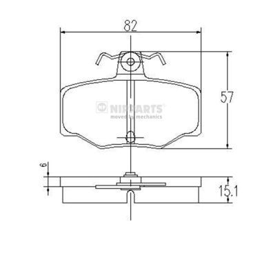 Комплект тормозных колодок, дисковый тормоз NIPPARTS J3611031