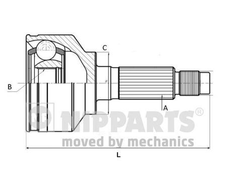 Шарнирный комплект, приводной вал NIPPARTS N2823032