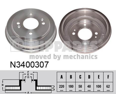 Тормозной барабан NIPPARTS N3400307