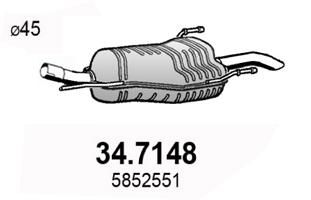 Глушитель выхлопных газов конечный ASSO 347148