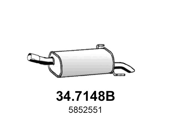 Глушитель выхлопных газов конечный ASSO 347148B