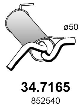 Глушитель выхлопных газов конечный ASSO 347165