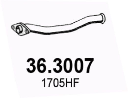 Труба выхлопного газа ASSO 363007