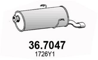 Глушитель выхлопных газов конечный ASSO 367047
